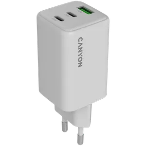 CANYON charger CU65ACC GaN 65W 2xPD 1xQC EU White