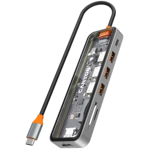 CANYON DS-13 USB Hub - 7 Portova sa HDMI 4K
