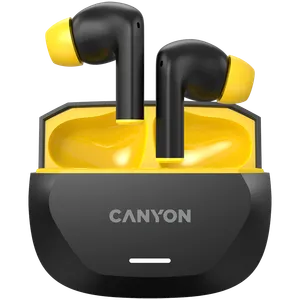 Canyon headset HEXAGON 7 TWS ANC+ENC Wireless Charge Black Yellow