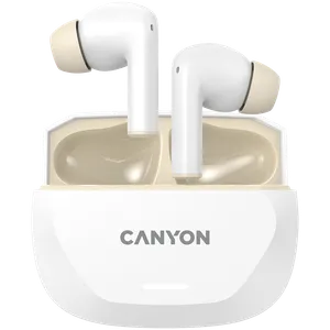 Canyon headset HEXAGON 7 TWS ANC+ENC Wireless Charge White Beige