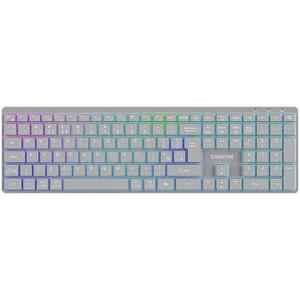 Canyon HKB-W11 UK/US RGB Dual Mode Wireless Tastatura Grey