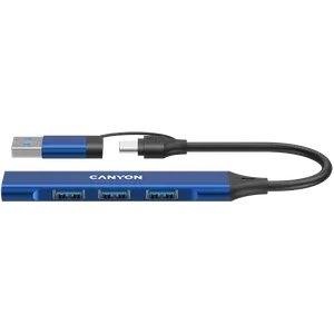 Canyon hub DS-02 4in1 USB-A/C Blue