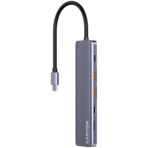 Canyon hub DS-17 6in1 4k USB-C Sivi