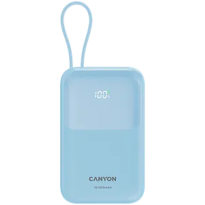 Canyon power bank OnPower 101 built-in cable 10000 mAh PD22.5W Blue