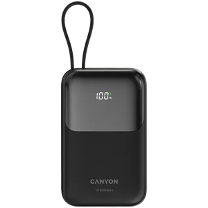 Canyon  power bank OnPower 101 built-in cable 10000 mAh PD22.5W Black