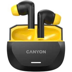 Canyon slušalice HEXAGON 7 TWS ANC+ENC Bežično punjenje Crno-žute