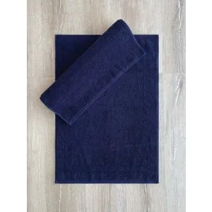 Capa - Dark Blue Dark Blue Bathmat Set (2 Pieces)