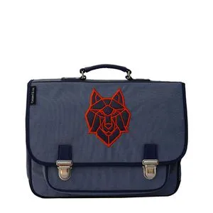 Caramel&Cie Školska torba - Medium Blue Wolf