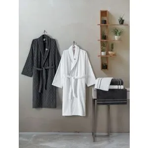 Carlos - Set za kupatilo u beloj i antracit boji