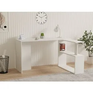 Cayko - White White Study Desk