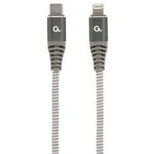 CC-USB2B-CM8PM-1.5M Gembird Premium cotton braided USB Type-C to 8-pins charging &amp; data cable...