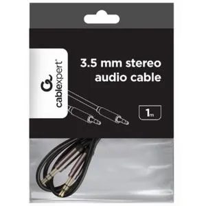 CCAP-444-1M Gembird 3.5mm stereo plug to 3.5mm stereo plug audio kabl pozlaceni konektor 1m