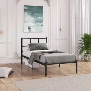 Cemre - Black 90x190 Black Single Bedstead