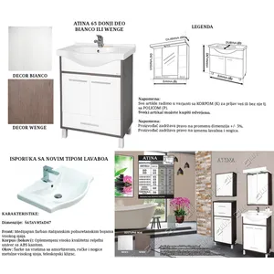 Ceramica Lux Atina 65 bianco standard donji deo