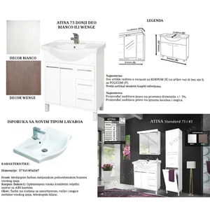 Ceramica Lux Atina 75 wenge standard donji deo