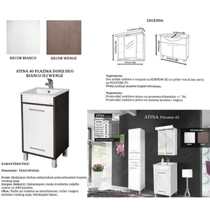 Ceramica Lux Atina Plazma 45 bianco donji deo