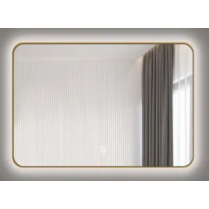 Ceramica lux   Ogledalo alu-ram 60x80, gold, touch-dimer pozadinski - CL37 300014