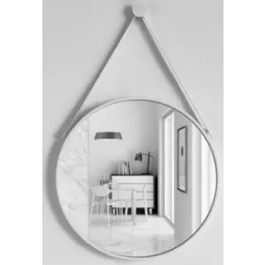 Ceramica lux   Ogledalo alu-ram fi 70, silver, bez led-a, sa kožnim kaišem - CL18 300041