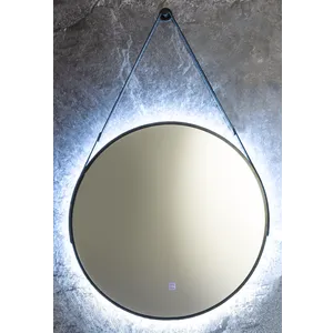 Ceramica lux   Ogledalo alu-ram fi60,matt black,touch-dimer pozadnski,kaiš- CL30/1 300008