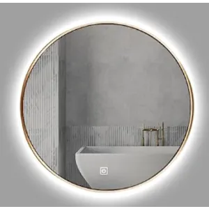 Ceramica lux   Ogledalo alu-ram fi70, gold, touch-dimer pozadinski- CL31 300028