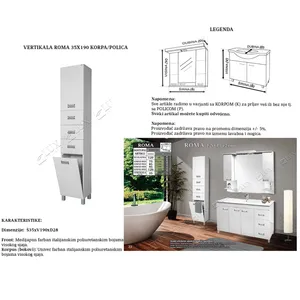 Ceramica Lux Roma vertikala 35x190 polica