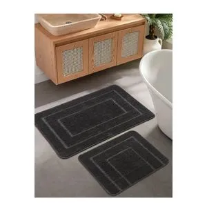 Cerceve - Anthracite Anthracite Bathmat Set (2 Pieces)