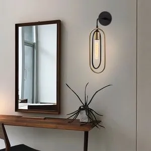 Cerco - 3151 Crno-Zlatna Zidna Lampa