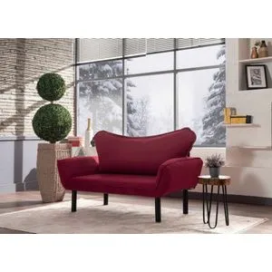 Chatto - Maroon Maroon 2-Seat Sofa-Bed