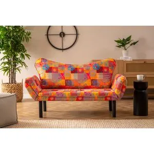 Chatto - Patchwork Multicolor 2-Seat Sofa-Bed