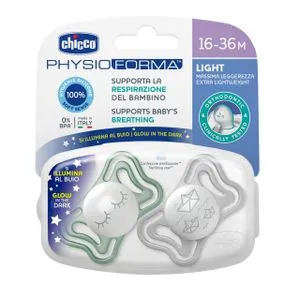 Chicco Laža Light Noćna,Silikon,16-36M,2Kom