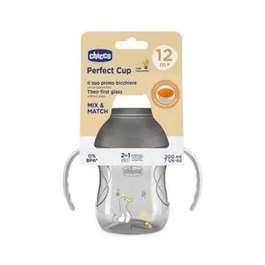 Chicco Perfect Cup čaša 360° 200 ml, 12m+, siva