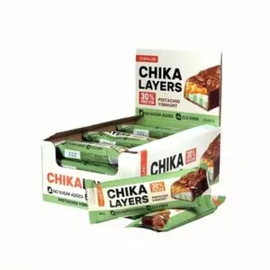CHIKALAB Chica Layers Preliveni petoslojni proteinski bar sa punjenjem Pistaći jogurt 60g