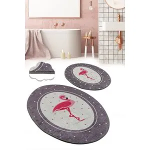 Chile Flamingo Multicolor Bathmat Set (2 Pieces)