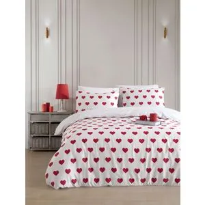 Chole - White White Satin Single XXL Quilt Cover Set (DE)