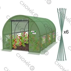 Chomik 3-segmentni baštenski plastenik zeleni 3 x 2 x 2 m TUN5552