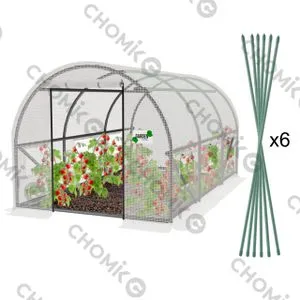 Chomik baštenski plastenik 3 segmenta beli 3 x 2 x 2 m TUN5569