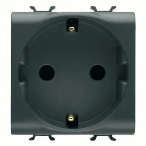 Chorus, šuko uticnica 2P+E 16A, 2M, crna, GW12241
