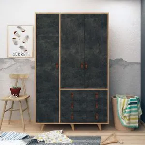 Chunky Oak
Dark Grey Wardrobe