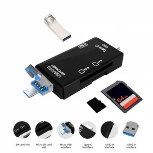 Citac kartica USB JWD 6u1 OTG crni