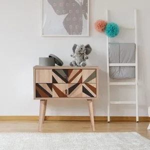 City Triangle Multicolor Nightstand