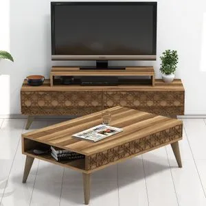 City - Walnut, Walnut Walnut Living Room Furniture Set