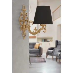 Claire - Crna i Zlatna Zidna Lampa