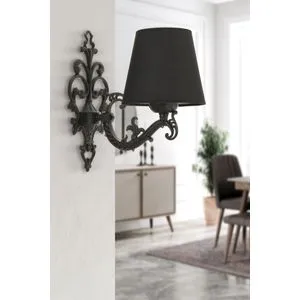 Claire - Crna zidna lampa