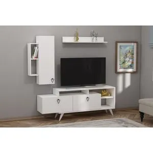 Clara - White White TV Unit