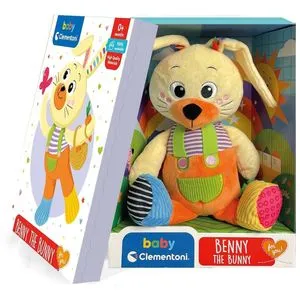 Clementoni Baby plišani zeka Benny, 37 cm, od 0 meseci