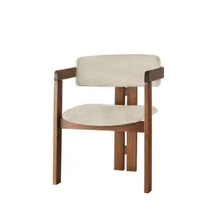 CO-015 Svetlo Siva Stolica od Orahovog Drveta