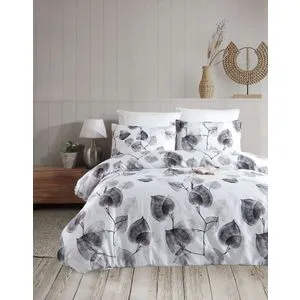 Colin - Grey Grey Satin Single XXL Quilt Cover Set (DE)