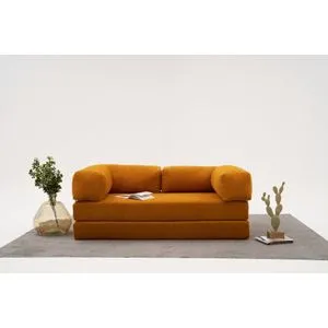 Comfort - Orange Orange 3-Seat Sofa