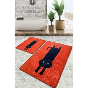 Comfort - Red Red Bathmat Set (2 Pieces)