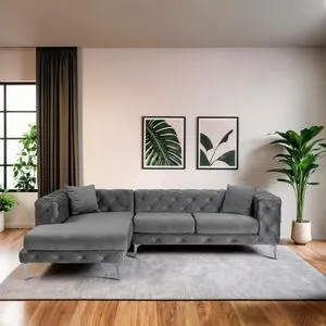 Como Eco Left - Anthracite Anthracite Corner Sofa